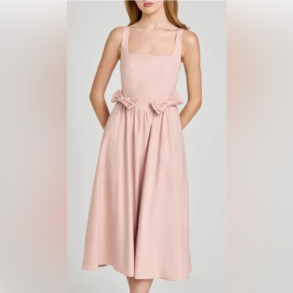 Wayf  Blush Dress with Bow Accents